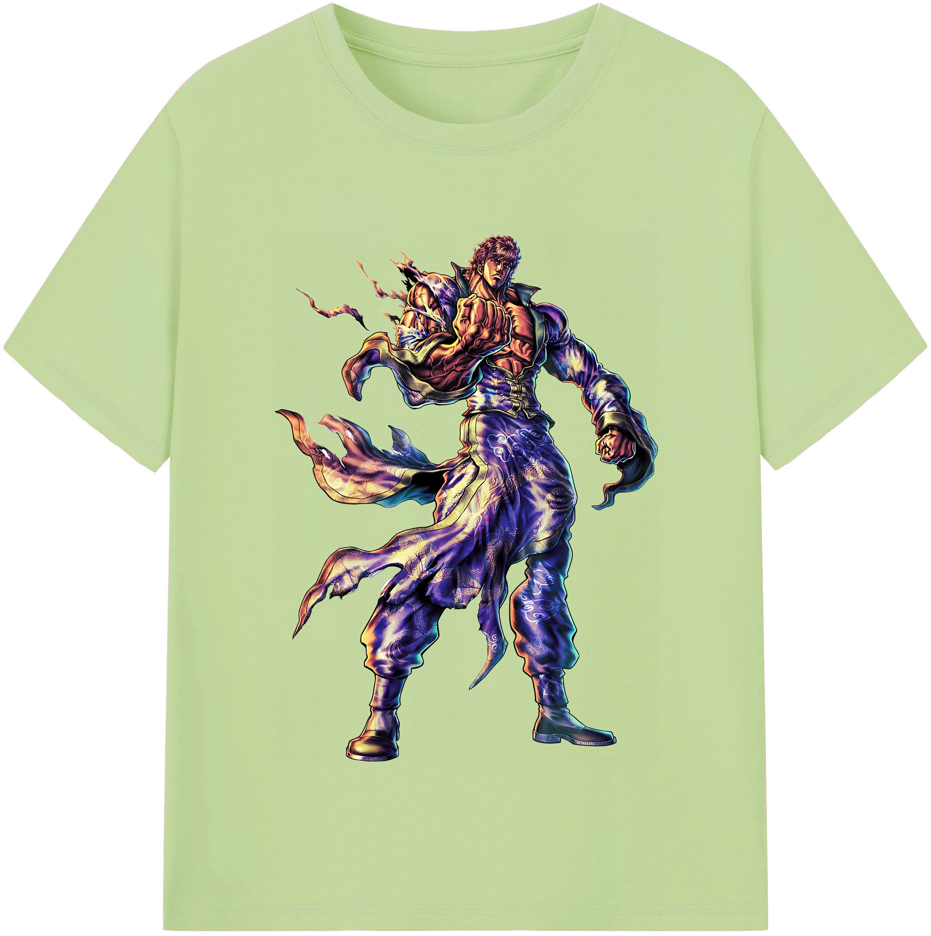 （画像用） 北斗の拳 Fist of the North Star 綿100％半袖Tシャツ（フロントプリント）